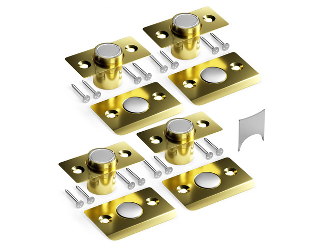 Upgraded Strong Magnetic Door Catch, Replacement for Traditional Door Ball Catch, Quite & Easy to Install, Use for Top of Door, Closet Door, 4...