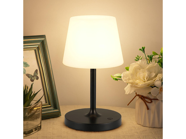 Shower Lamp IP54 Waterproof, Cordless Rechargeable Table Lamp, Outdoor Use 4000mAh Battery Operated, Dimmable Touch Desk Light for Bathroom,...