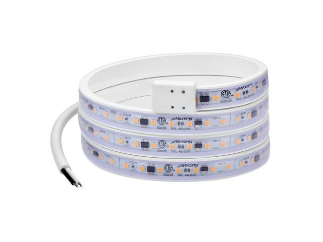 48 in. Hardwired LED Under Cabinet Strip Light, 1840 Lumens, 3000K Warm White, Kitchen and Living Room 120V White Cove Lighting, No Power Supply...