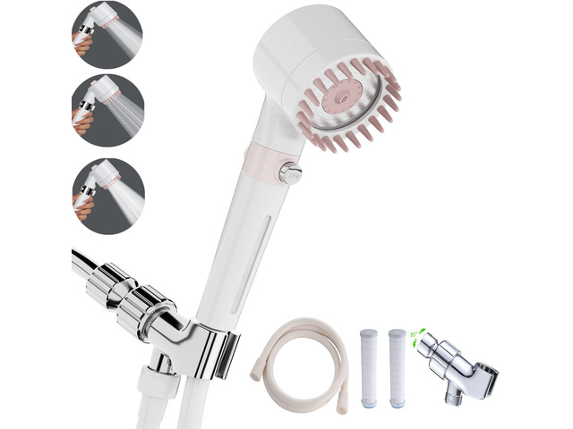 Shower Head with Handheld, Shower Heads High Pressure, High Flow Even with Low Water Pressure-Hand Held Showerhead Set,3 Modes Filtered Showerhead...