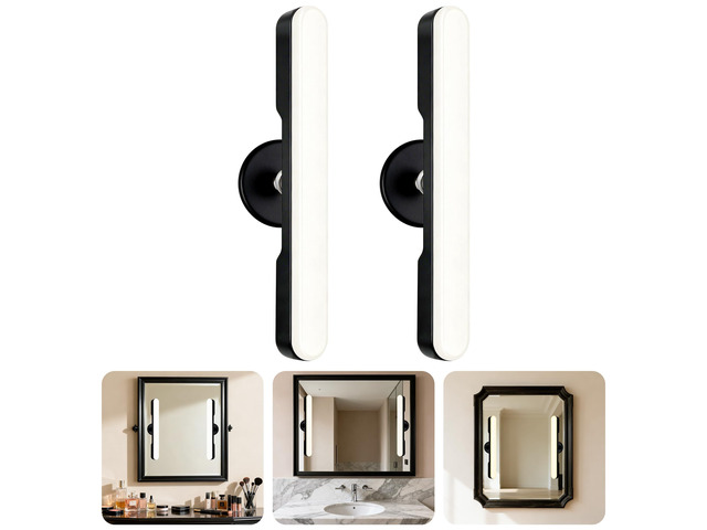 Set of 2 Wireless Vanity Makeup Lights for Mirror, Rechargeable LED Stick On Light Bar for Bathroom Mirror with Dimmable 3 CCT, Long Battery Life...