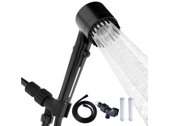 Shower Head with Handheld, Shower Heads High Pressure, High Flow Even with Low Water Pressure-Hand Held Showerhead Set,3 Modes Filtered Showerhead...