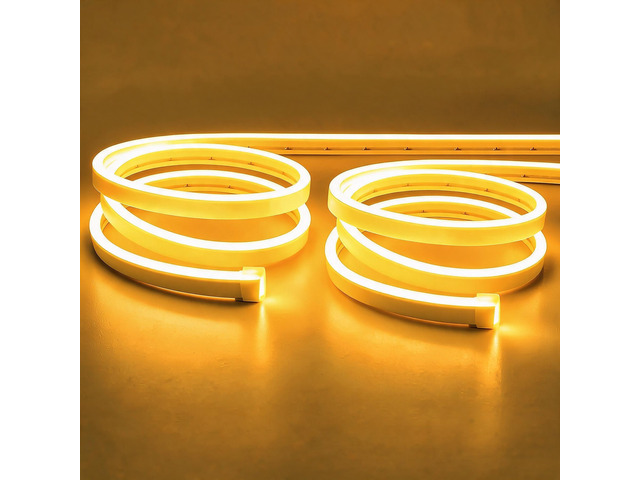 LED Strip Lights, Yellow Neon Rope, 0.39in/Cut, 32.8ft, 2Pack Waterproof, Silicone Flexible, Connectable for Bedroom, Cabinet, Commercial Decor,...