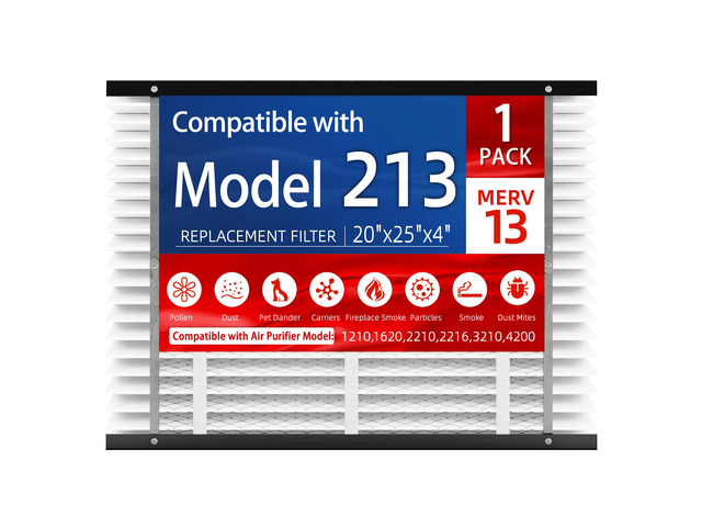 1 Pack, 213 Replacement Filter, Compatible with AprilAire 213 Whole House Air Purifiers Models,1210,1620,2210,2216,3210,4200,MERV 13 HVAC Furnace...