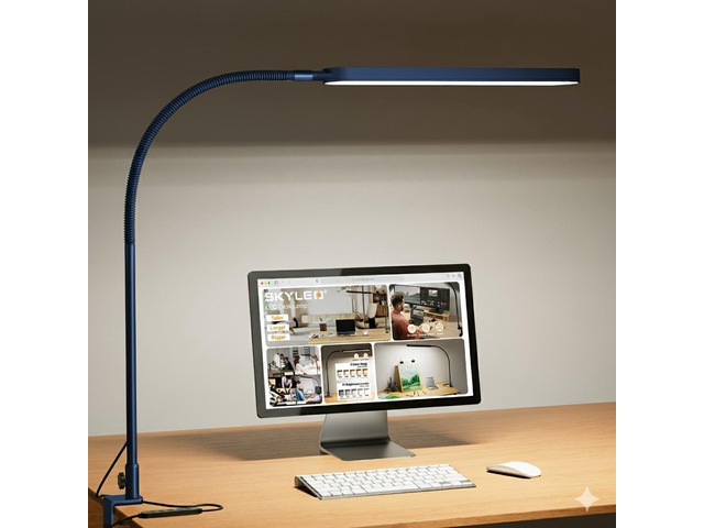 LED Desk Lamp - Desk Light for Home Office - Flexible Gooseneck - 5 Color Modes X 11 Brightness Levels - 1300LM - Timmer & Memory Function - 12W...
