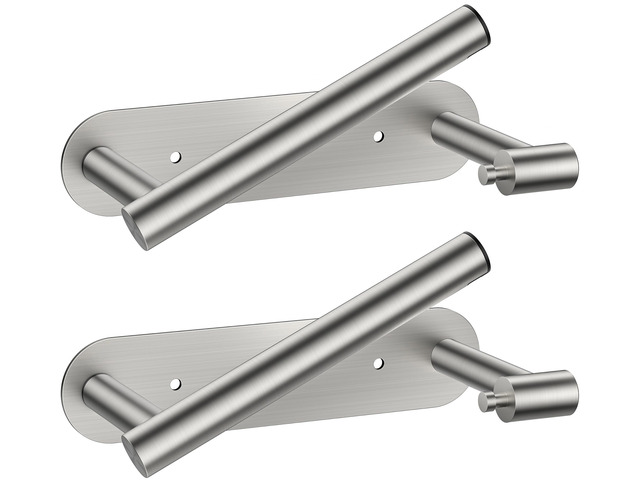 Commercial Toilet Paper Holder Wall Mount Bathroom Tissue Holder Brushed Nickel 2 Pack Adhesive or Screw SUS304 Stainless Steel Rustproof ...