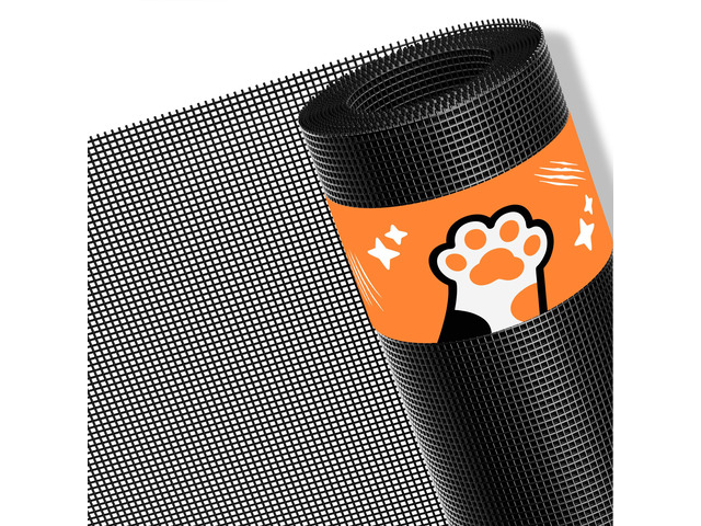 Pet Proof Window Screen Replacement Mesh for Doors & Windows 330g/m² Heavyduty Vinyl-Coated Polyester Mesh, 39' x 78', Durable & Well-light &...