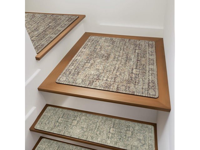 Stair Treads Non-Slip Matching Mat for Wooden Steps 31'x31' Stair Rugs Square Capet Stair Treads Rubber Backing Stair Runner Anti-Slip Stair...