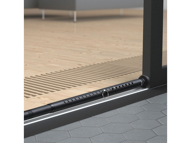 Sliding Door Security Bar17-50 inch Adjustable Patio Door Security bar with Rubber Tips Apartment Bedroom Bottom of Door Heavy Duty Interior Black