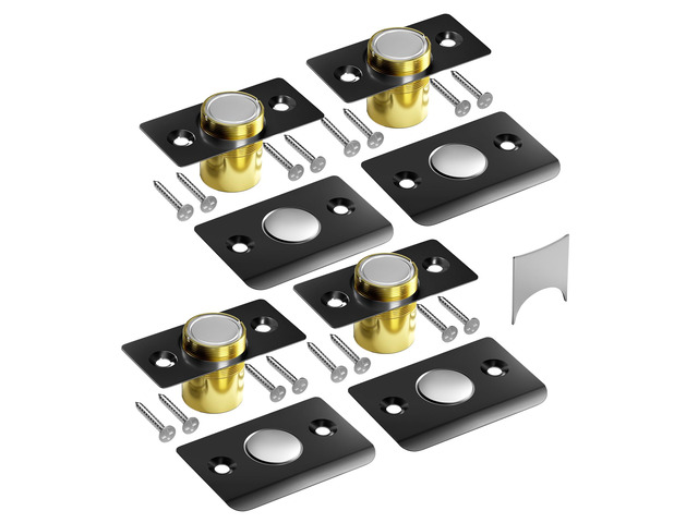 Upgraded Strong Magnetic Door Catch, Replacement for Traditional Door Ball Catch, Quite & Easy to Install, Use for Top of Door, Closet Door, 4...