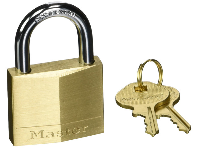 140D Solid Brass Padlock with Key (Pack of 3)