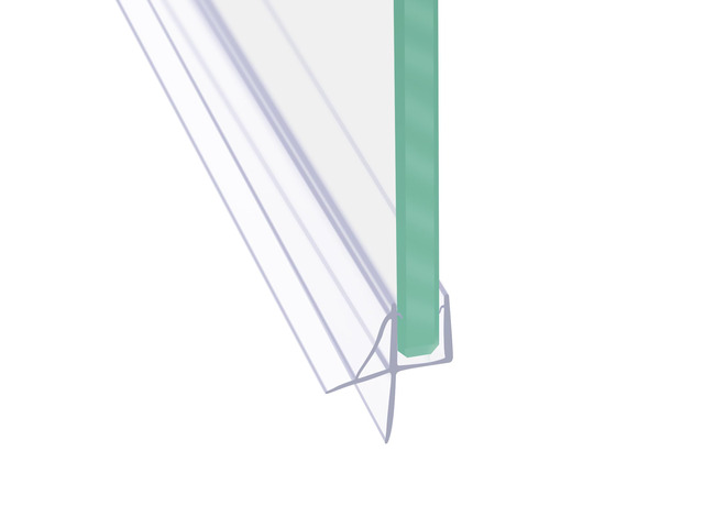 Frameless Shower Door Bottom Seal Shower Sweep with Drip Rail for 3/8' Glass,36' Long, Vinyl, Clear