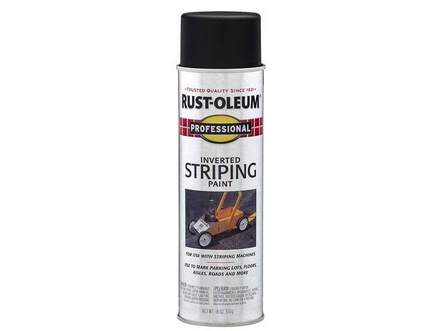 Professional Stripe Black Inverted Striping Spray Paint Parking Lots, Athletic Fields & Construction Sites, Fast Dry Formula, High Visibility...