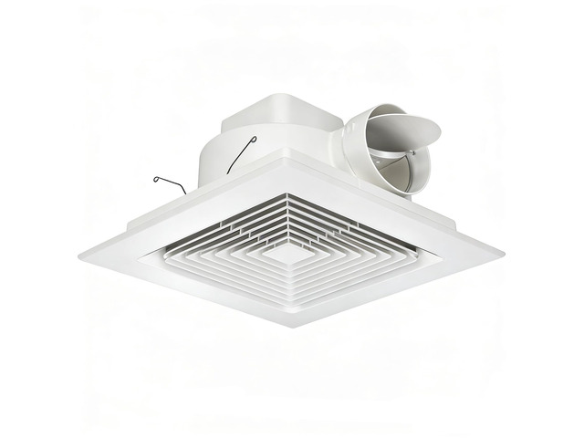Bathroom Exhaust Fan 12' Panel Ultra Quiet without Light(10x10 Mount), 130CFM, 4' Duct for Bathroom/Garage/Home