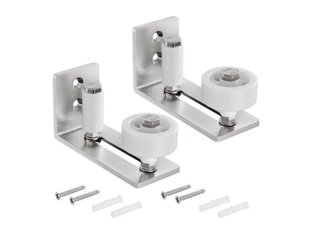Sliding Barn Door Floor Guide for Bottom Adjustable Roller 8 Setup Options for DIYers - Flush Design Bottom Flat Barn Door Floor Guide Stay Roller...