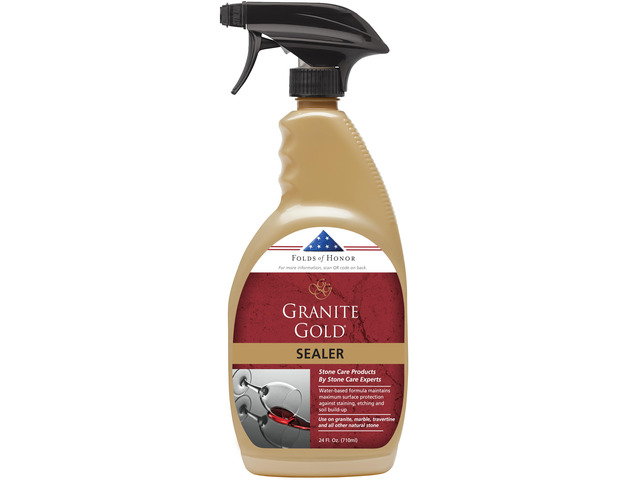 Sealer for Natural Stone, 24 oz Spray Water-Based Sealant Repels Stains & Etching on, Marble and Travertine - Food-Prep Area Safe - Made in the USA