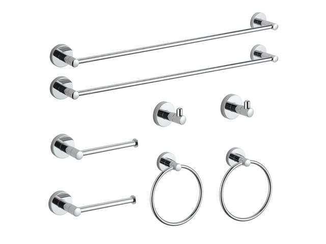 Bathroom Hardware Set Chrome Bathroom Accessory Set Towel Bar 8 Pieces Set
