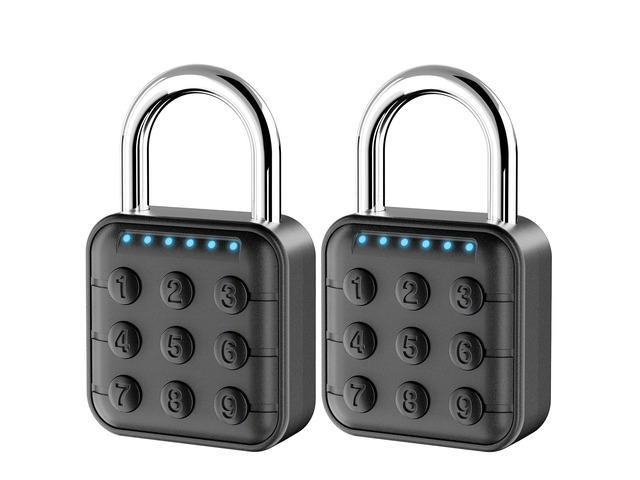 Locker Lock, 6-Digit Keypad Combination Lock for Gym Lockers Digital Push-Button Padlock, LED Feedback & Zinc Alloy for School Lockers, Employee...