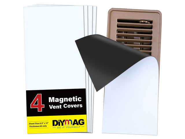 Magnetic Vent Covers-5.5' x 12',4 Pack Vents Cover Strong Vents Cover for Decorative Floor Standard Air Registers Wall and Ceiling Register Homes...