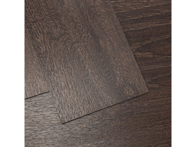 12-Pack Wood Texture Peel and Stick Vinyl Flooring Tiles, Brown Stone 18 & 54 sq. ft Options, Rigid Surface Hard Core, Waterproof, Self-Adhesive,...