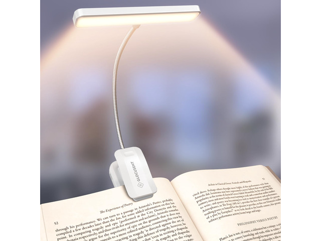 26 LED Reading Lights for Books in Bed, Ideal Gifts for Reader Rechargeable Book Light, Eye Caring 5 Amber Colors Stepless Dimming, Travel...