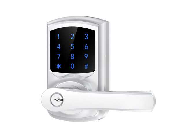 Keypad Keyless Entry Door Lock with Handle Smart Electronic Locks Deadbolts 20 User Codes & 2keys Passage Vacation Mode Privacy Protection 5S...