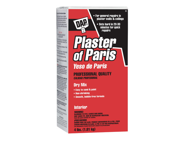 Plaster of Paris (Dry Mix), White, 4 Lb Box (7079810308)