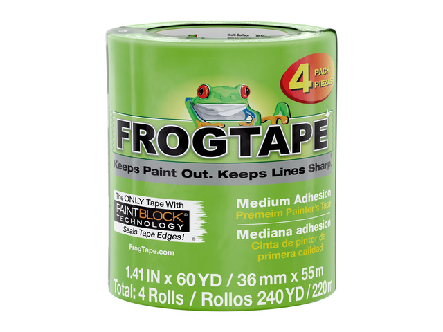 Multi-Surface Painter's Tape with PAINTBLOCK, 2 in Wide (1.41 in x 60 yd), Quick Stick Medium Adhesion, Premium Green Painters Tape Removes Clean,...