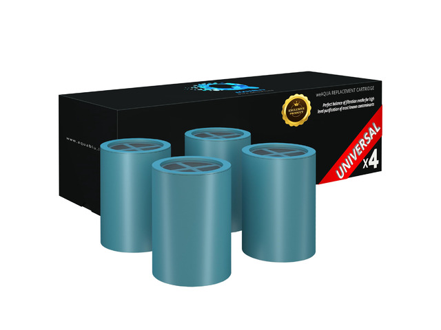 Heavy Duty NO BS Shower Filter Replacement Cartridge 4 Pack 99% Removal of Hard Water, Chlorine, Heavy Metals & Fluoride Universal Fit High Output