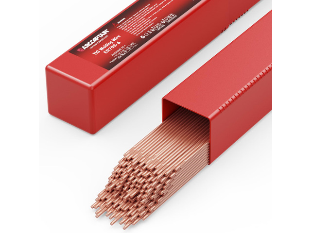 Mild Steel TIG Welding Rod ER70S-6, 1/8' X 16', 5LB Ideal for Mild Steel Fabrication & Repair with Stable Arc, Smooth Weld Beads & Consistent Results