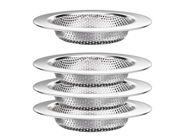 Kitchen Sink Drain Strainers/Filter/Screen/Basket Strainer, Stainless Steel Food Scraps Drain Catcher, Outer Diameter 4.5 inch/11.3cm, Inner...