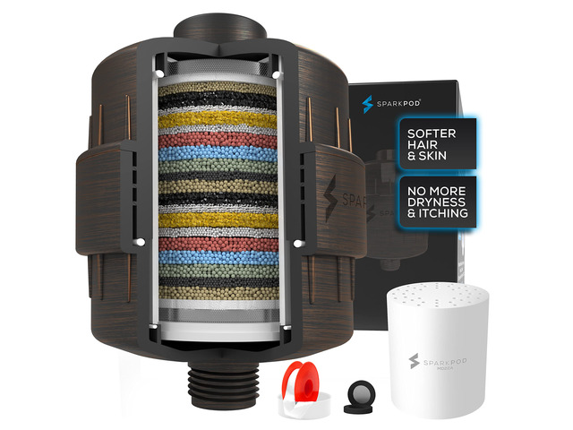 23 Stage Shower Head Filter for Dry Hair and Skin - High Output Universal Shower Filters to Remove Toxic Chemicals, Chlorine & Heavy Metals...