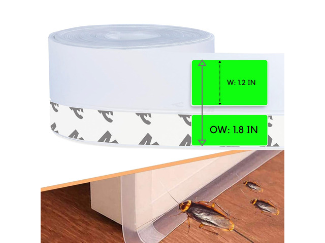 Weather Stripping Door Seal 33ft Extra-Wide Silicone, Strong Adhesive, Seals Large Gaps for Maximum Winter Cold Protection and Weatherproofing,...