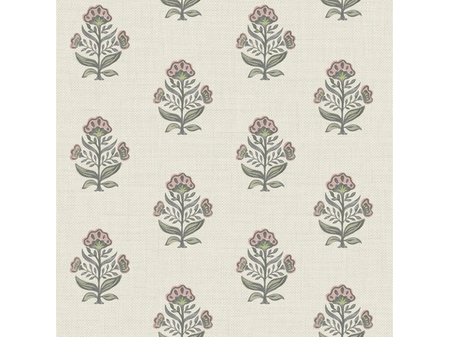 Pink Floral Wallpaper Cottage Peel and Stick Wallpaper 17.3''x196'' Faux Linen Texture Contact Paper for Cabinets Removable Self-Adhesive Wall...