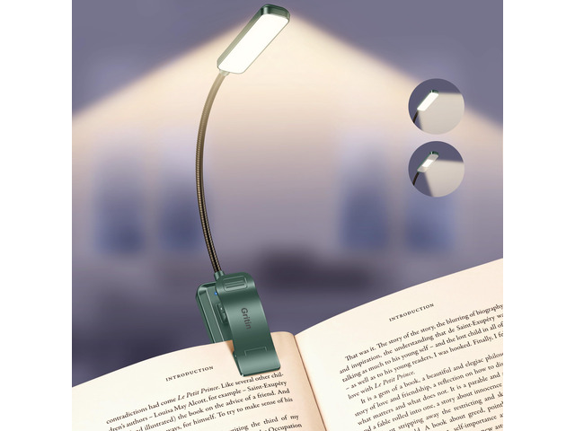 2026 Gen 2 Book Light for Reading- 30 Eye Caring Full Spectrum LED 5 Colors & 5 Brightness, Adjustable Wide/Narrow Beam, Upgrade 1500mAh...