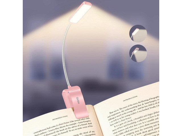 2026 Gen 2 Book Light for Reading- 30 Eye Caring Full Spectrum LED 5 Colors & 5 Brightness, Adjustable Wide/Narrow Beam, Upgrade 1500mAh...