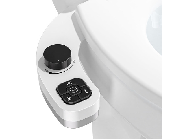 Bidet Attachment for Toilet, Dual Nozzle (Frontal and Rear Wash) Non-Electric Fresh Water Bidet Toilet Seat Attachment with Nozzle Self Cleaning,...