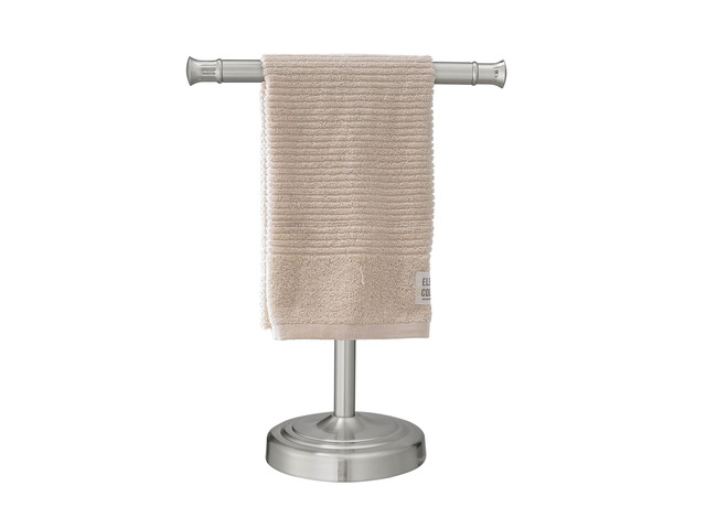 Brushed Nickel Hand Towel Holder Stand Countertop Towel Rack 13 Inch Bathroom Kitchen Vanity T-Shape Towel Stand Free Standing Stainless Steel...