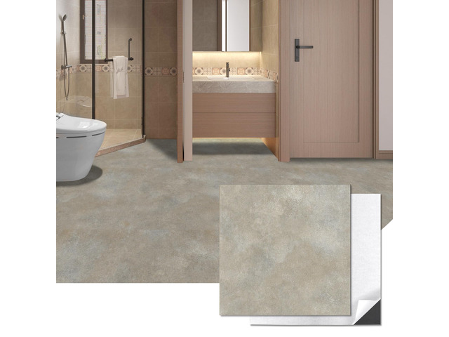 30-Pack Peel and Stick Vinyl Floor Tiles, 12 x 12 in, Slate Anti-Slip, Waterproof, Stain-Resistant, Simple to Clean, Durable, Premium Vinyl, Ideal...
