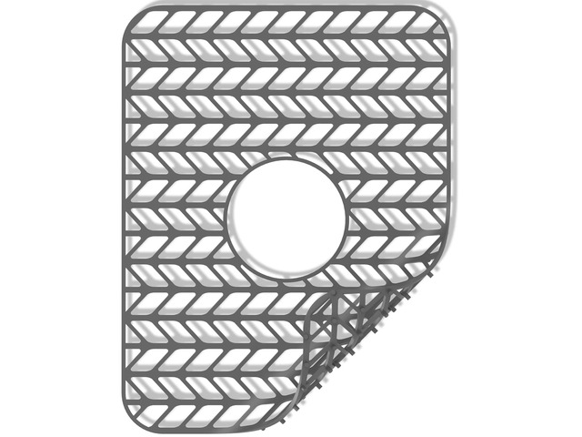 Sink Protectors for Kitchen Sink Grid 18-3/16' X 12-1/2' Centered Drain for Single Sink Bowl with Corner Radius 4-11/16'