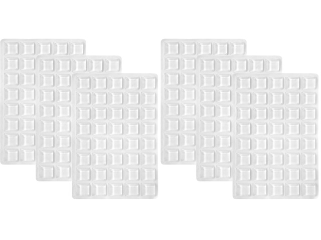 120 PCS Square Cabinet Bumpers - Corner Protection, Anti-Slip, Transparent (Pack of 2)