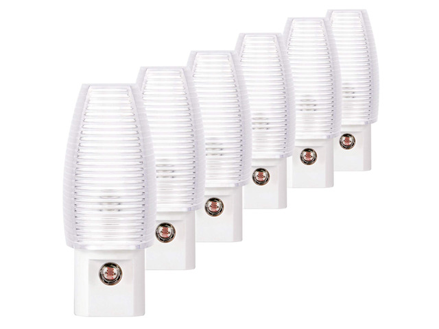 Plug-in LED Night Light Dusk-Dawn Sensor Neutral White 6 Pack Neutral white sensor night light, ideal for nursery, bedroom, bathroom, hallway,...