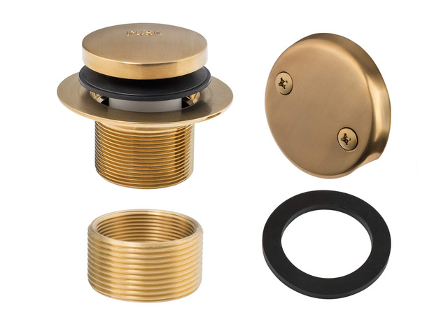 Tip-Toe Bathtub Drains Trim Set with Two-Hole Overflow Faceplate, Replacement Bath Drain Trim Kit with 2-Hole Overflow Faceplate and Universal...