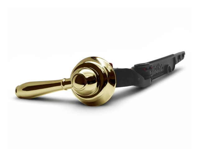 Strongarm Metal Toilet Handle & Lever in Polished Gold - 6021 Faucet Style is Universal - fits front, angled, side, left & right-mount toilets for...