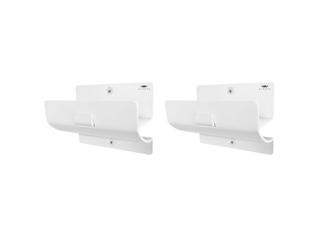 Ladder Hangers for Garage Wall - White Set of 2 Wall Mount Step Ladder Hook Heavy Duty Brackets, Versatile Utility Tool Holder, Practical...