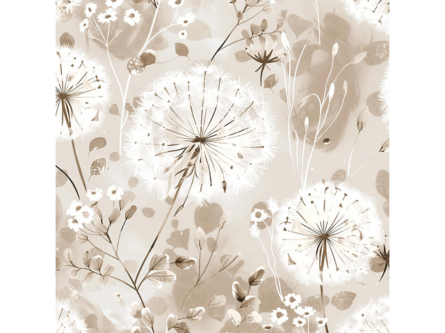 Floral Peel and Stick Wallpaper Dandelion for Cabinet 16.9'x393.7' Vintage Floral Contact Paper Brown Wallpaper Peel and Stick Waterproof Self...
