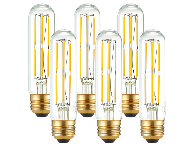 T10 E26 Bulb,Edison Light Bulbs,Dimmable,6W Neutral White 4000K 6W=Light Bulbs 60 watt,600lm,AC120V,ETL,No Flicker,E26 LED Bulb for Rustic...