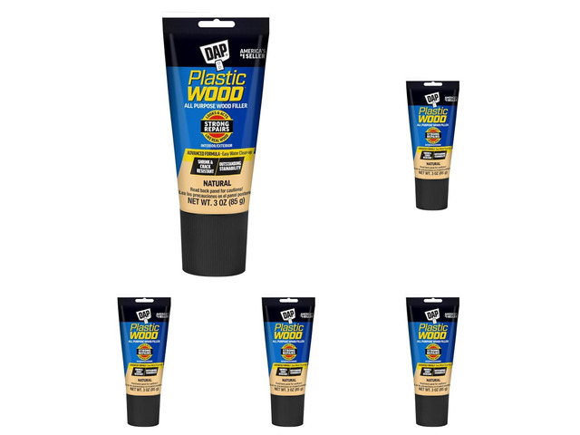 DAP All Purpose Latex Wood Filler, Natural, 3 Oz (7079800580) (Pack of 5)