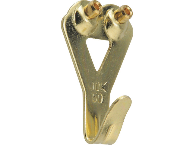 50674 Professional Picture Hangers, Reusable Art Hs, Padded, Brass, 50lbs (10 Set) Gold