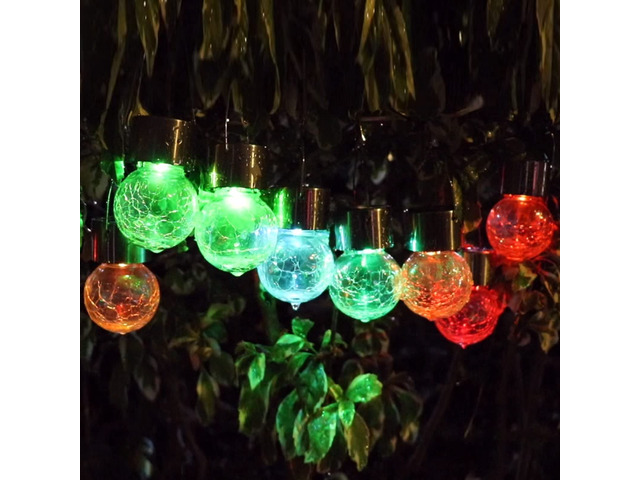 Solar Lights Outdoor Hanging Decorative Globe 24 Pack, Waterproof Solar Lantern with Handle and Clip, Solar Powered Glass Ball Lights for Garden...